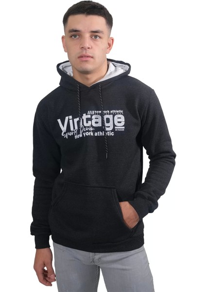 Erkek Füme Kapüşonlu SWEATSHIRT-221