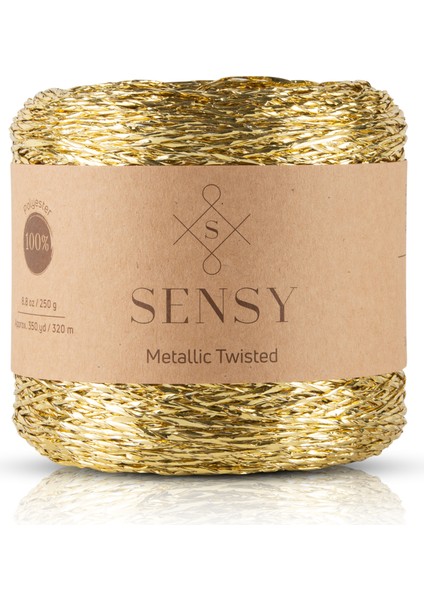Premium 320 Metre Simli Metalik Ip Parlak Çanta, Rafya, Abiye, Supla Ipi Metalik Bükümlü Ip 250 Gram