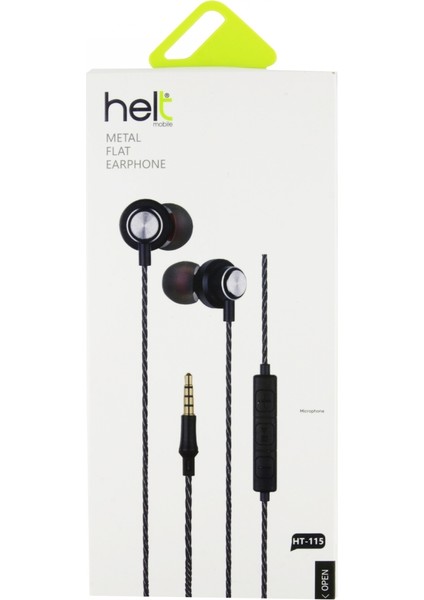 Jack Girişli Kulak Içi Siyah Renk Kablolu Kulaklık(Hd 95 Db Ses + Mikrofonlu + Medya Kontrol Tuşlar)