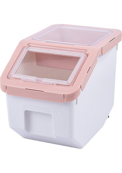 5Kg Büyük Kapasiteli Gıda Saklama Kabı Pirinç Depolama Kutusu Kapak Pembe (Yurt Dışından)
