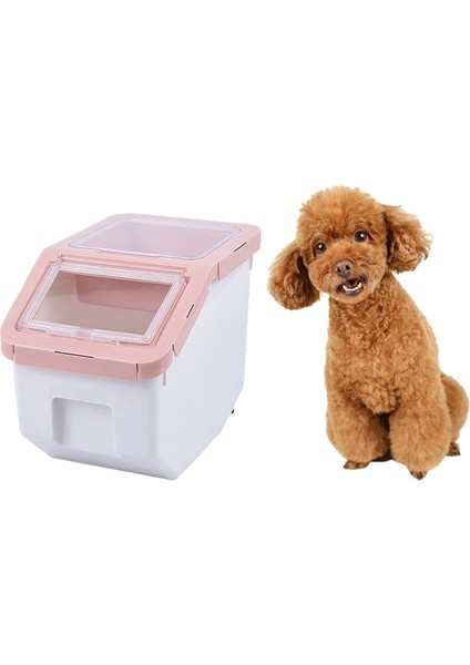 5Kg Büyük Kapasiteli Gıda Saklama Kabı Pirinç Depolama Kutusu Kapak Pembe (Yurt Dışından)