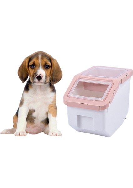 5Kg Büyük Kapasiteli Gıda Saklama Kabı Pirinç Depolama Kutusu Kapak Pembe (Yurt Dışından)