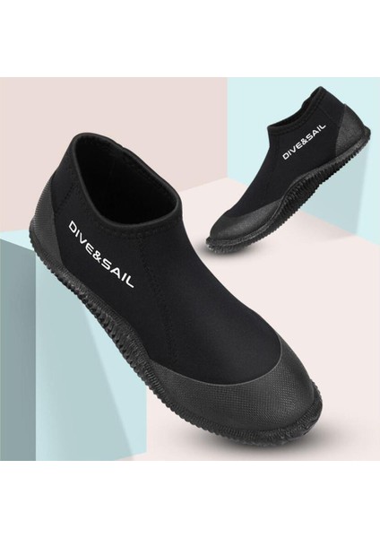 Neopren 3Mm Dalış Botları Nslip Dalış Ayakkabıları Şnorkelli Rafting Aksesuarları Siyah 45 Ila 46 (Yurt Dışından)
