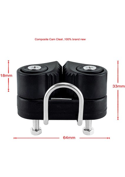 3-12Mm Halat Yükü 900Kg Için Siyah Kompozit Yelkenli Kam Kepçesi (Yurt Dışından)