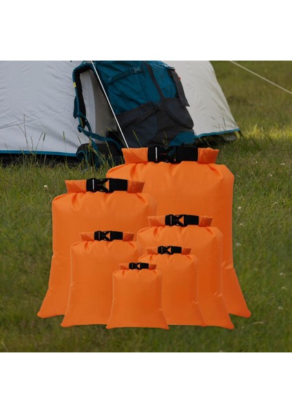 6Pcs Su Geçirmez Kuru Torba Kano Için Kano Için Kuru Çuvallar Turuncu 6 Adet (Turuncu) (Yurt Dışından)