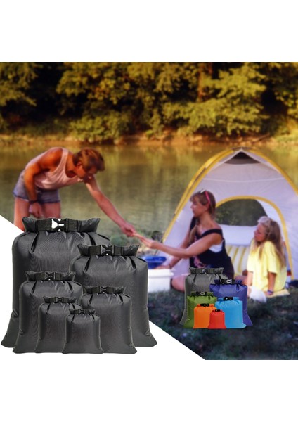 6X Su Geçirmez Çanta Set Saklama Torbaları Çuvallar Rafting Seyahat Siyah (Yurt Dışından) indirimleri