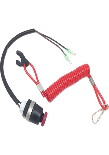 Tekne Outboard Motor Öldürme Durdurma Anahtarı Ve Güvenlik Tether Kirk Kablosu (Yurt Dışından)