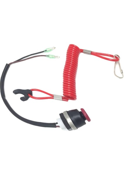 Tekne Outboard Motor Öldürme Durdurma Anahtarı Ve Güvenlik Tether Kirk Kablosu (Yurt Dışından)