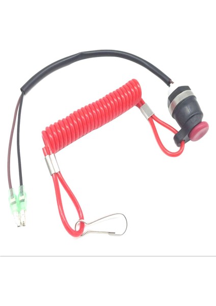 Tekne Outboard Motor Öldürme Durdurma Anahtarı Ve Güvenlik Tether Kirk Kablosu (Yurt Dışından)