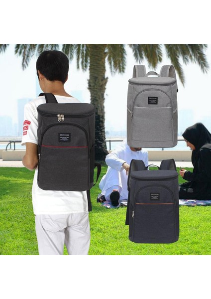 18L Piknik Kampı Sırt Çantası Plajı Yalıtımlı Buz Soğutma Çantası Koyu Mavi (Yurt Dışından)