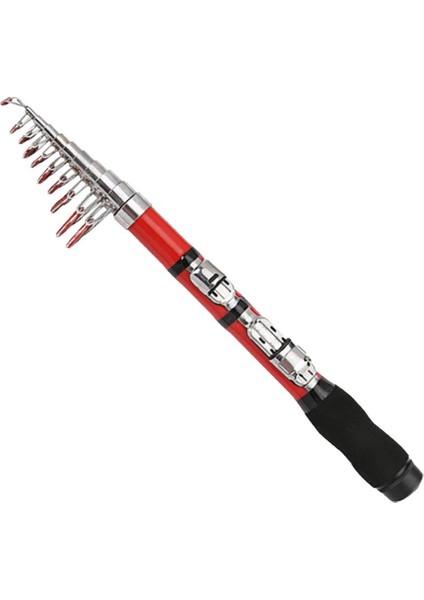 Sert Katlanabilir Balık Tutma Çubuğu Tatlı Su Tuzlu Su Teleskopik Alet Kırmızı 2.1M (Yurt Dışından) fırsatları