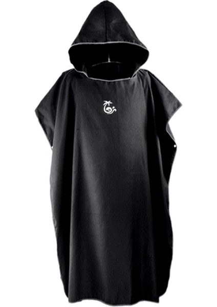 Sörf Poncho Değiştiren Çorna Wetsuit Ön Cep Havlu Plaj Siyah (Yurt Dışından) modelleri