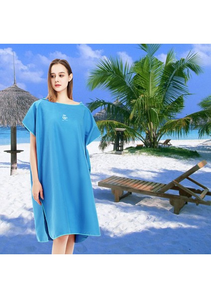 Sörf Poncho Değiştiren Cobre Wetsuit Ön Cep Havlu Plaj Orta Mavi (Yurt Dışından) modelleri