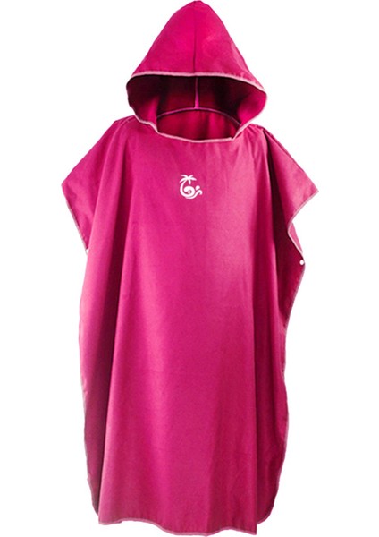 Plaj Fuchsine Için Sörf Poncho Değişen Bornoz Wetsuit Ön Cep Havlu (Yurt Dışından)
