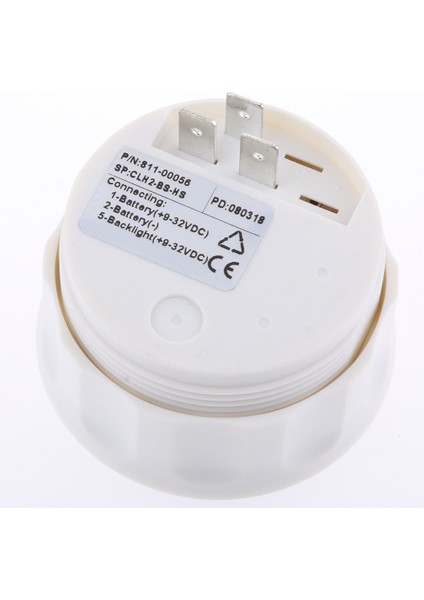 Siyah 52Mm Elektrik Saati Ölçer Gösterge Tekne Deniz Araba Rv Için Su Geçirmez (Yurt Dışından)
