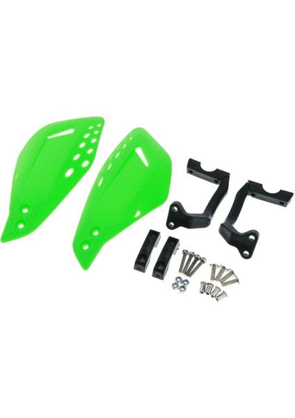 Motosiklet El Koruması 22 Mm 7/8 "Gidon Rüzgar Saptırıcı Koruyucular Yeşil (Yurt Dışından)