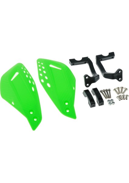 Motosiklet El Koruması 22 Mm 7/8 "Gidon Rüzgar Saptırıcı Koruyucular Yeşil (Yurt Dışından)