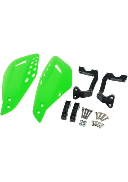 Motosiklet El Koruması 22 Mm 7/8 "Gidon Rüzgar Saptırıcı Koruyucular Yeşil (Yurt Dışından)