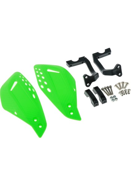 Motosiklet El Koruması 22 Mm 7/8 "Gidon Rüzgar Saptırıcı Koruyucular Yeşil (Yurt Dışından)