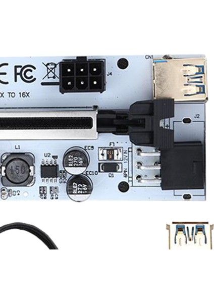 Yükseltici Adaptör Grafik Kartı Riser Ve Tel Için (Yurt Dışından)