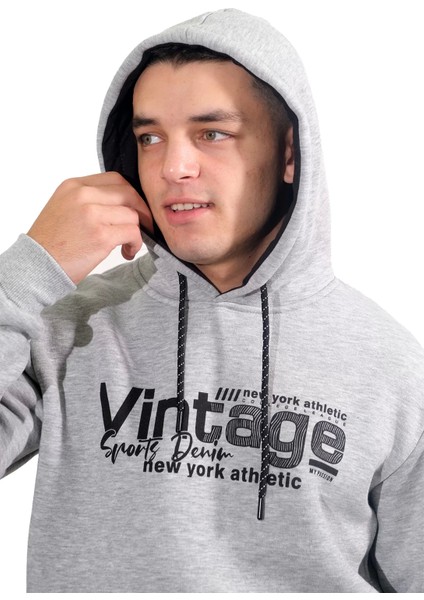 Erkek Gri Kapüşonlu SWEATSHIRT-216 fiyatları