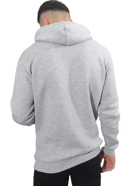 Erkek Gri Kapüşonlu SWEATSHIRT-216 modelleri