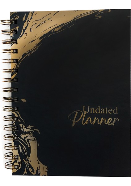 A5 Süresiz Planlayıcı Ajanda My Planner Gold Iç Cepli