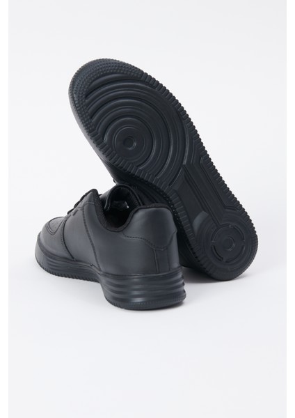 Erkek Siyah Bağcıklı Rahat Taban Günlük Sneaker Ayakkabı modelleri