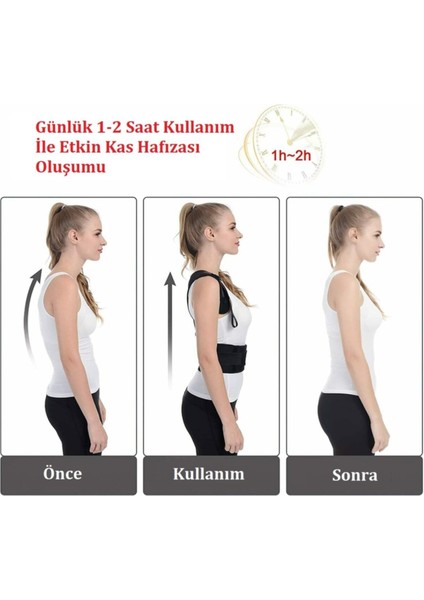 Duruş Korsesi Kadın Erkek Sırt Duruş Bozukluğu Manyetik Bel Dik Korsesi