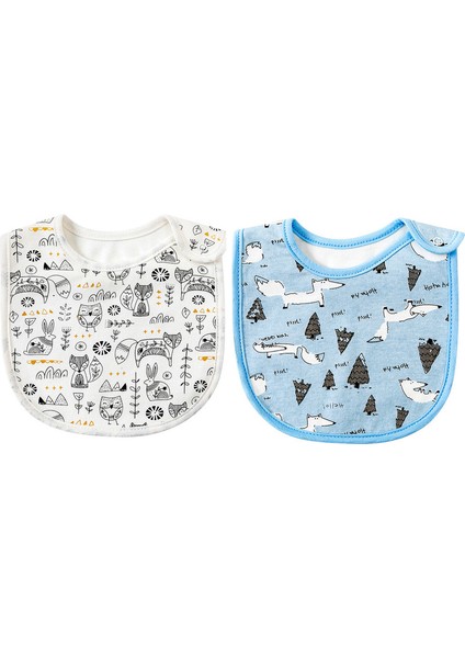 Bebekler Için 2 Adet Mama Önlüğü - Çok Renkli (Yurt Dışından)