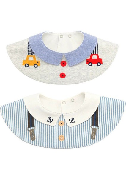 Bebekler Için 2 Adet Mama Önlüğü - Çok Renkli (Yurt Dışından)