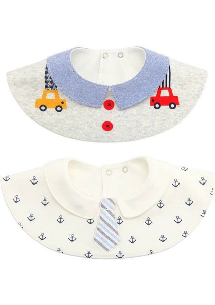 Bebekler Için 2 Adet Mama Önlüğü - Çok Renkli (Yurt Dışından)