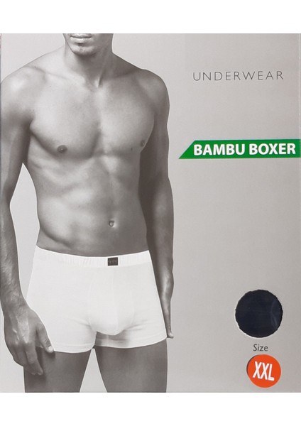 Erkek Düz Renkli Boxer Bamboo - Kod 514-2316, S, Siyah
