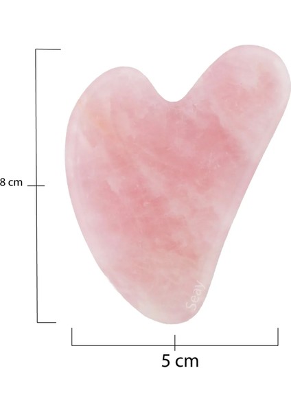 Pembe Kuvars Kalp Gua Sha Masaj Taşı ve Ice Roller Masaj Aleti Doğaltaş fiyatları