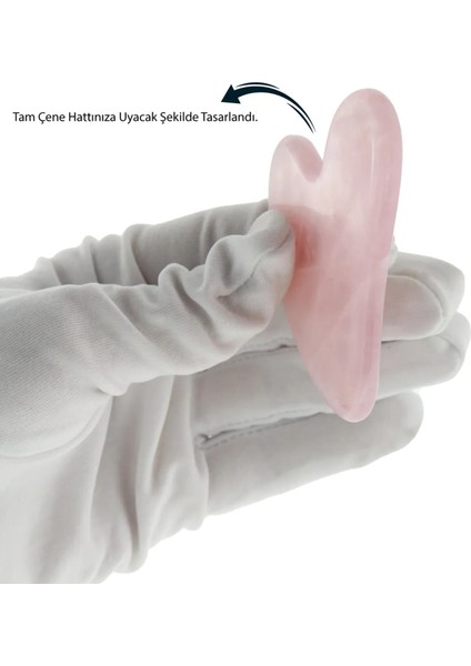 Pembe Kuvars Kalp Gua Sha Masaj Taşı ve Ice Roller Masaj Aleti Doğaltaş modelleri