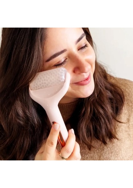 Pembe Kuvars Kalp Gua Sha Masaj Taşı ve Ice Roller Masaj Aleti Doğaltaş indirimleri