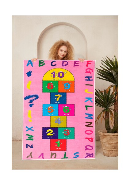 Dekoratif Kaymaz Taban Ince Leke Tutmaz Yıkanabilir Modern Eğlenceli Çocuk Halısı fiyatları