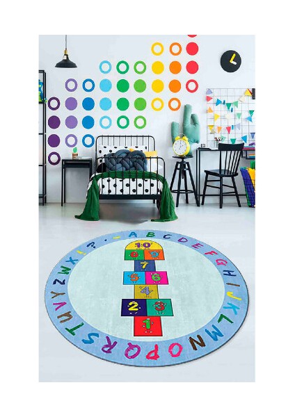 Dekoratif Kaymaz Taban Ince Leke Tutmaz Yıkanabilir Modern Eğlenceli Çocuk Halısı fiyatları