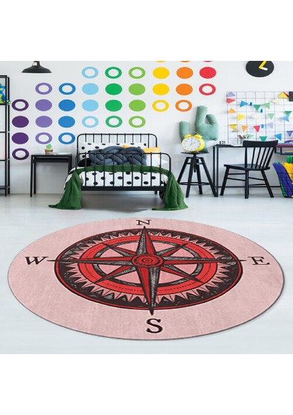 Dekoratif Kaymaz Taban Ince Leke Tutmaz Yıkanabilir Modern Eğlenceli Çocuk Halısı