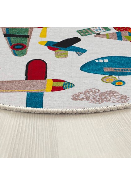 Dekoratif Pamuklu Dokuma Taban Ince Leke Tutmaz Yıkanabilir Modern Eğlenceli Çocuk Halısı fırsatları