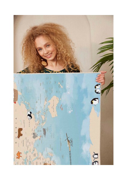 Dekoratif Pamuklu Dokuma Taban Ince Leke Tutmaz Yıkanabilir Modern Eğlenceli Çocuk Halısı modelleri