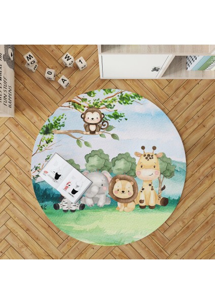 Dekoratif Pamuklu Dokuma Taban Ince Leke Tutmaz Yıkanabilir Modern Eğlenceli Çocuk Halısı fiyatları