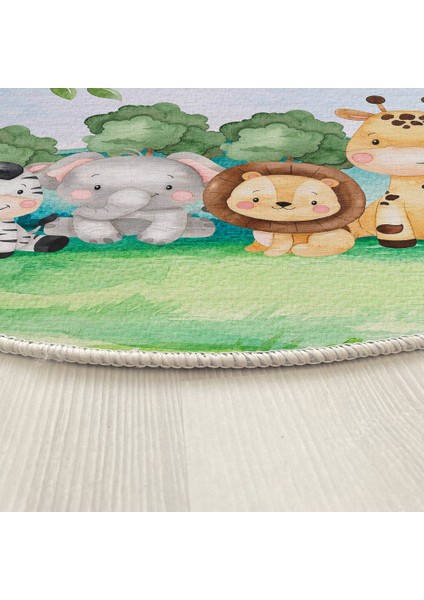 Dekoratif Pamuklu Dokuma Taban Ince Leke Tutmaz Yıkanabilir Modern Eğlenceli Çocuk Halısı fırsatları