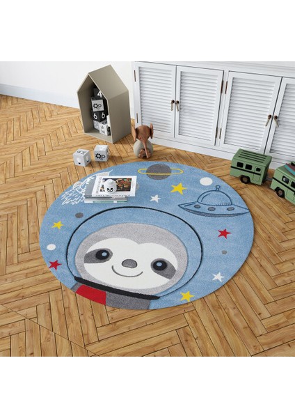 Dekoratif Pamuklu Dokuma Taban Ince Leke Tutmaz Yıkanabilir Modern Eğlenceli Çocuk Halısı