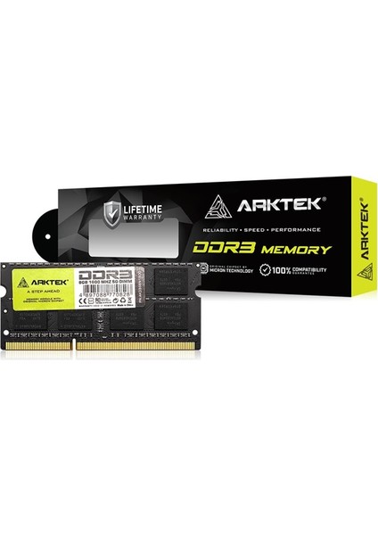 AKD3S8N1600, 8gb, Ddr3, 1600MHZ, 16 Chip, 1,35V, CL11, Notebook, Sodımm Ram