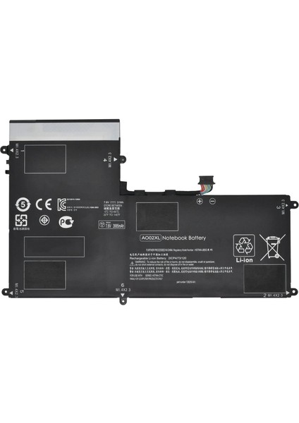Hp AO02XL, 2ICP4/74/120 Batarya Pil