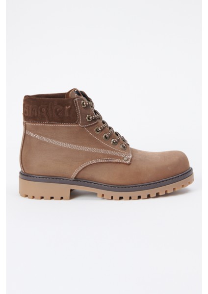 Wrangler Deri Kahverengi Nubuk Casual Bot