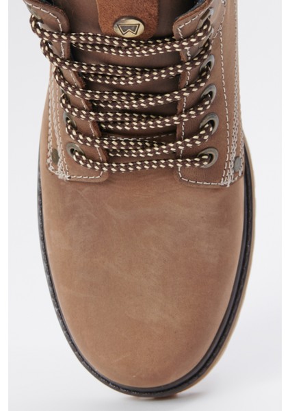 Wrangler Deri Kahverengi Nubuk Casual Bot