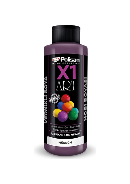 X1 Art Vernikli Hobi Boyası Mürdüm 120 ml