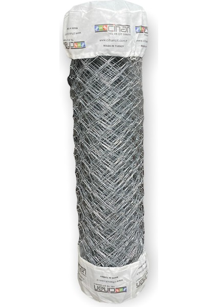 Cihan Çit Galvanizli Örgü Tel Bahçe Çiti - 2,50MM Kalınlık 80*80 Göz Aralığı H:100 cm L:10 Metre